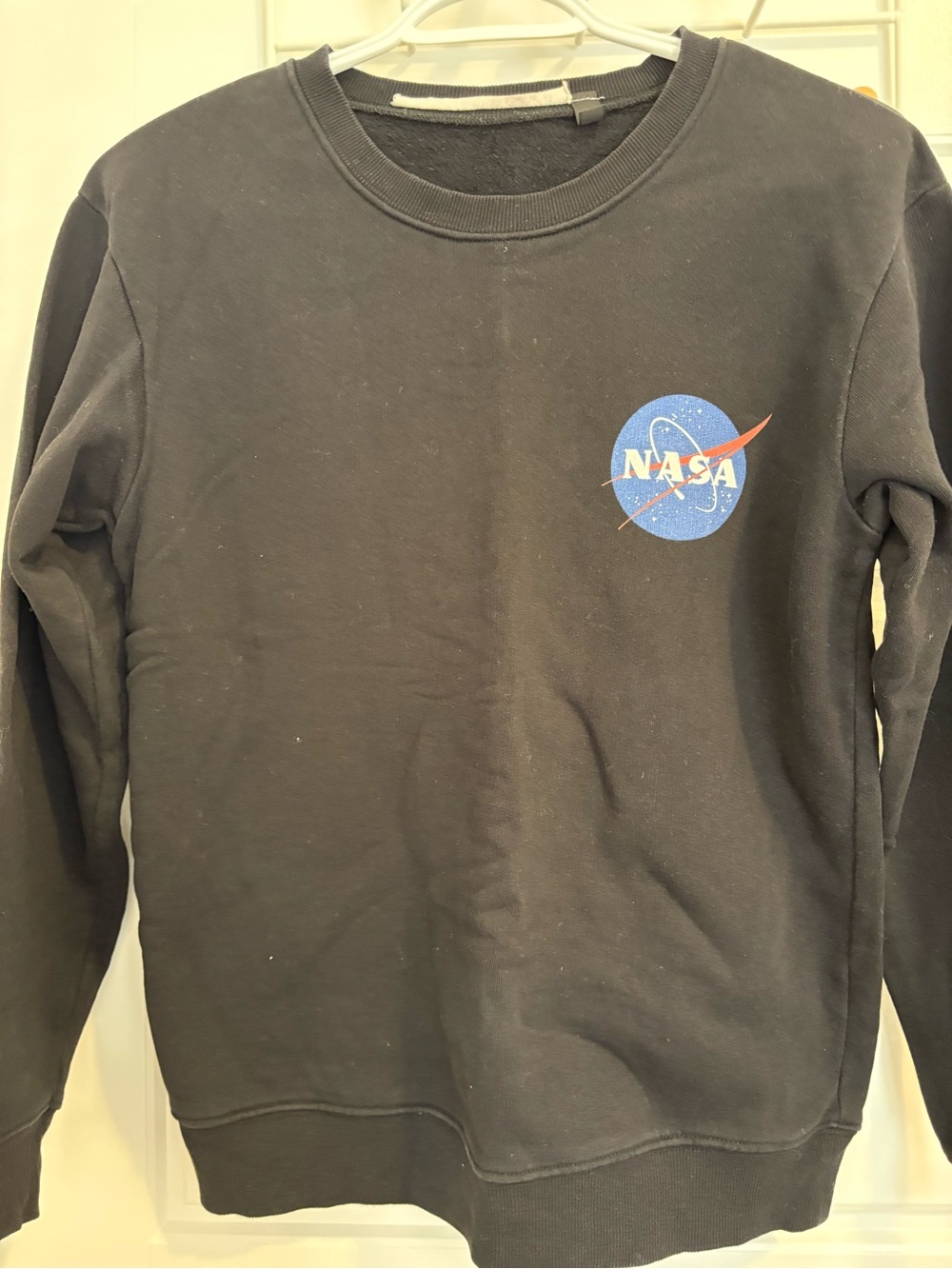 Topshop Black Crewneck Sweatshirt with NASA Logo
